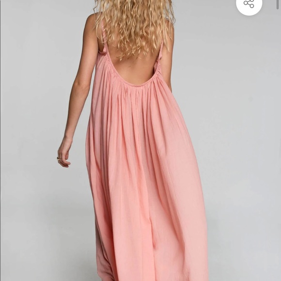 Loup Charmant gather Nova dress in natural gauze cotton - Picture 3 of 8